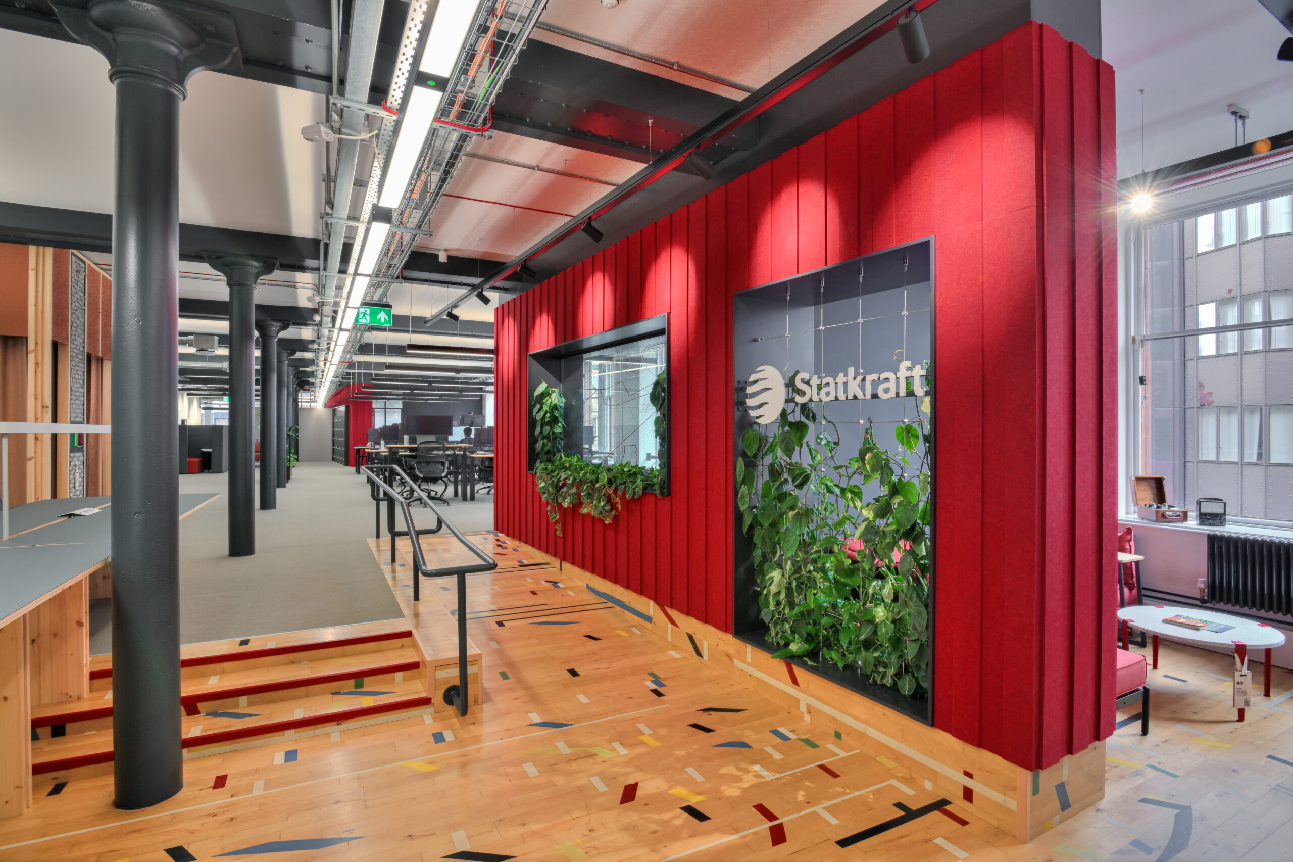 Interior planting at The Garment Factory in Glasgow